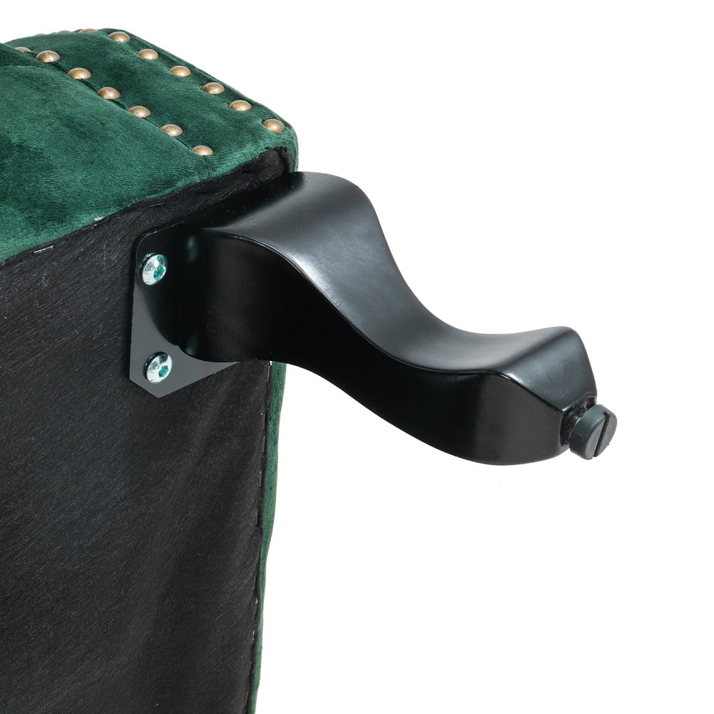 Green/Grey Velvet Channel Occasional Armchair Sofa Chair