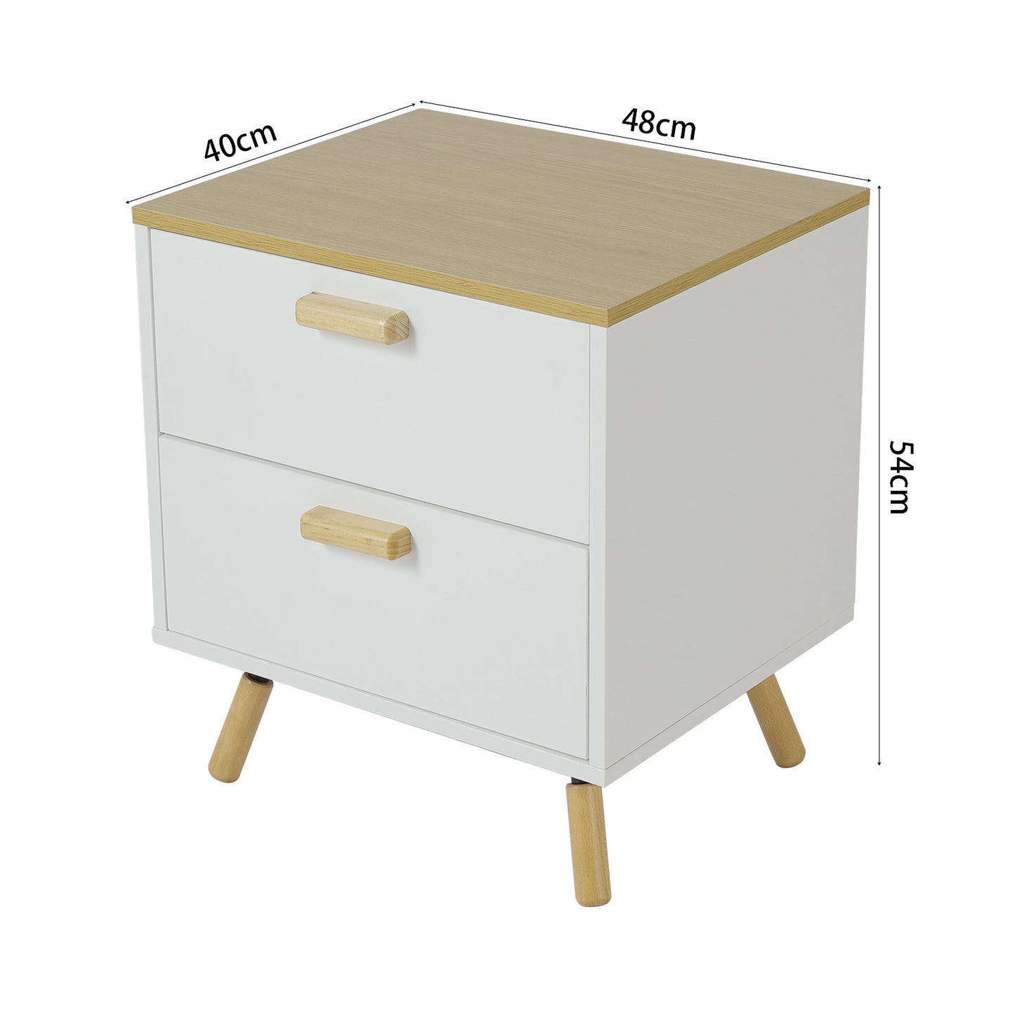 Two Drawers Wooden Side Cabinet