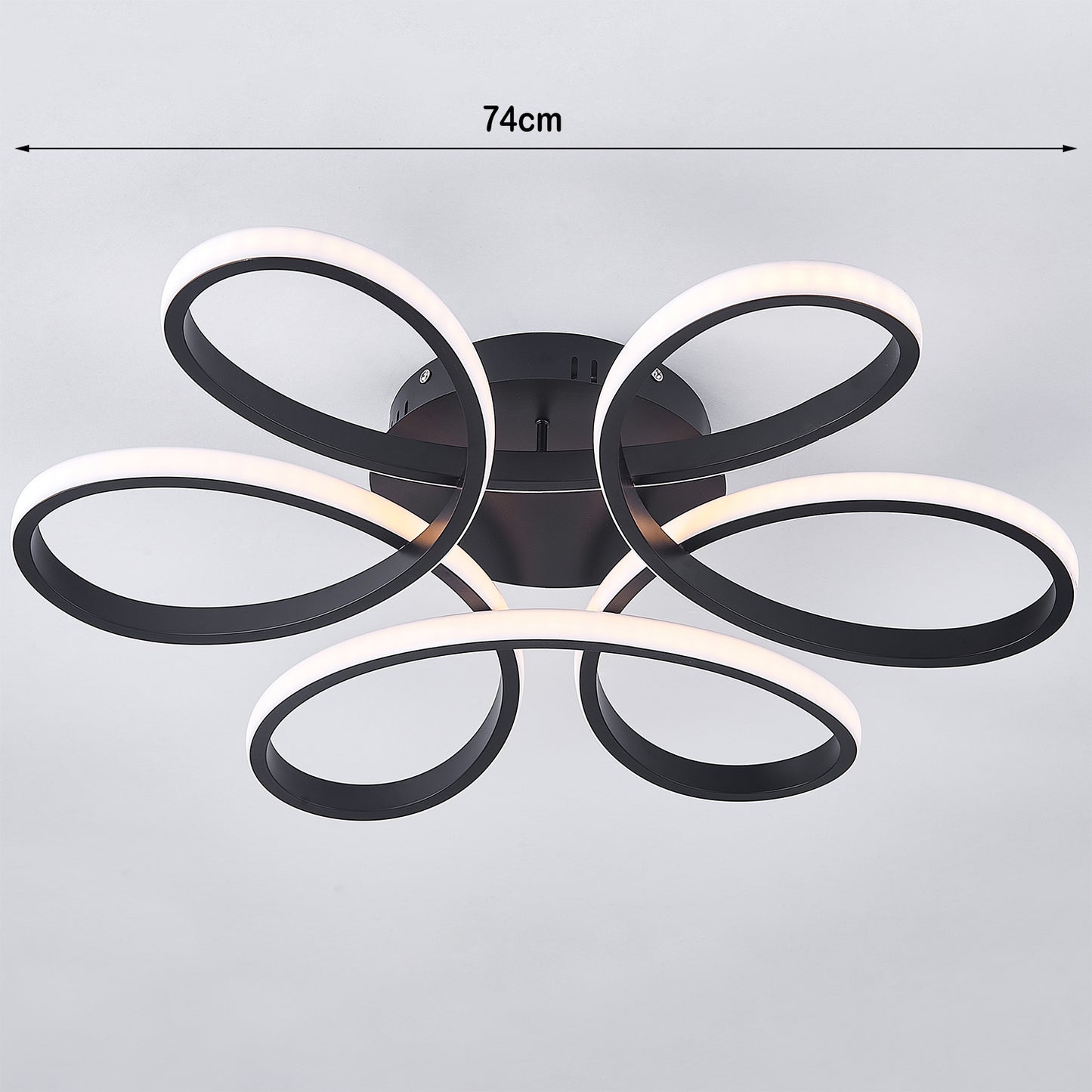 Modern Acrylic Petal LED Semi Ceiling Light