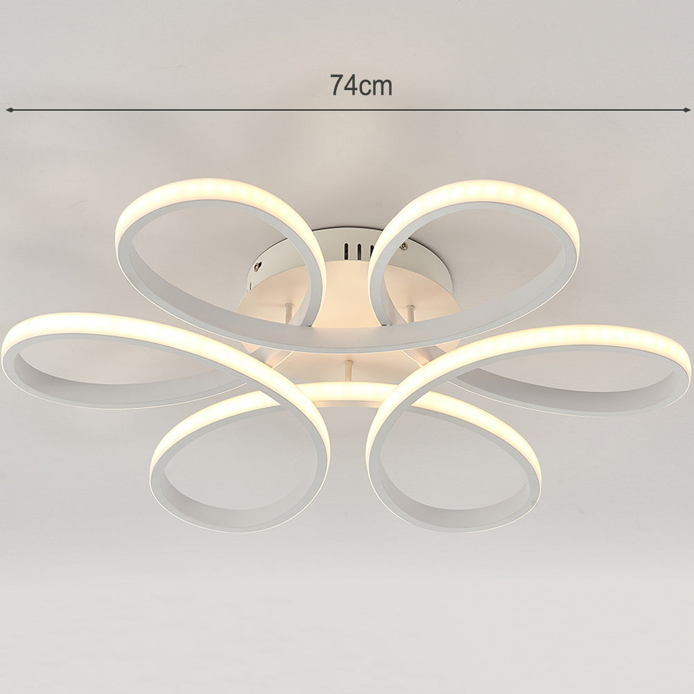Modern Acrylic Light-adjusted Petal LED Semi Ceiling Light
