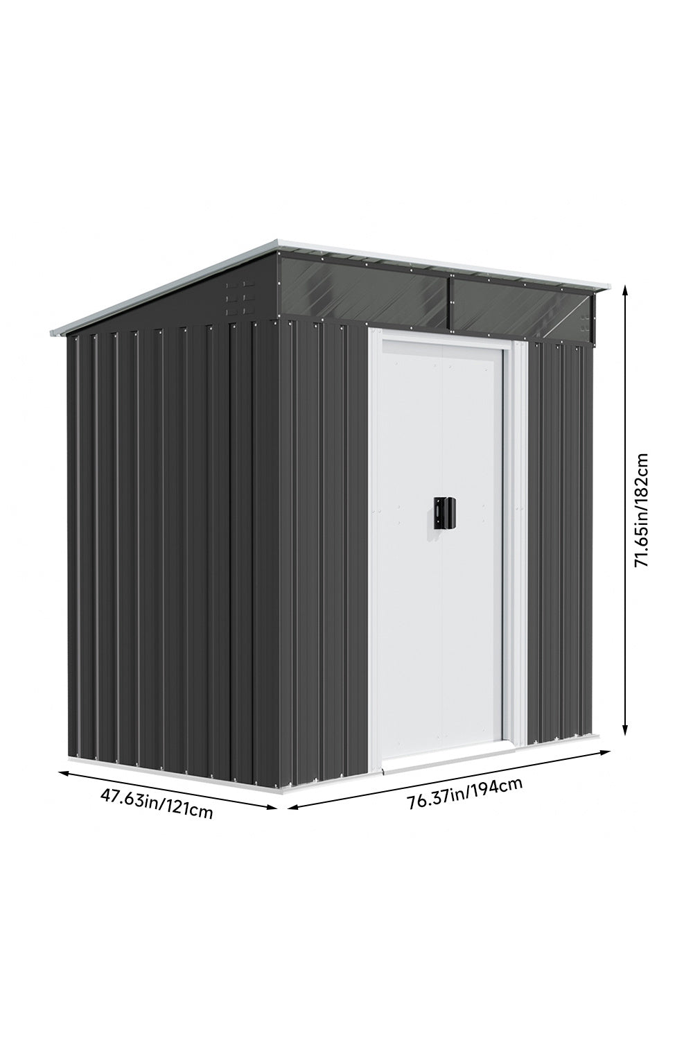 Galvanized Steel Acrylic Storage Shed