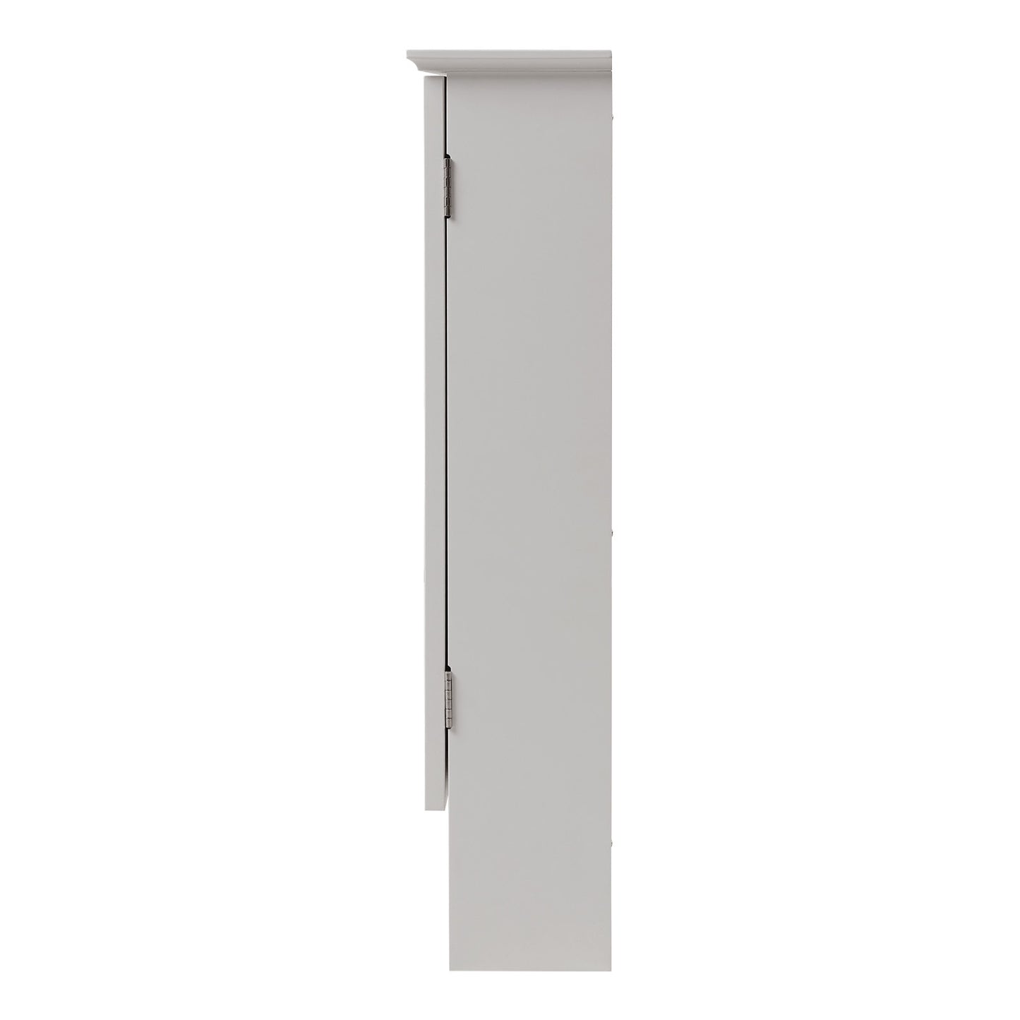 White Shutter Wooden Mirror Cabinet
