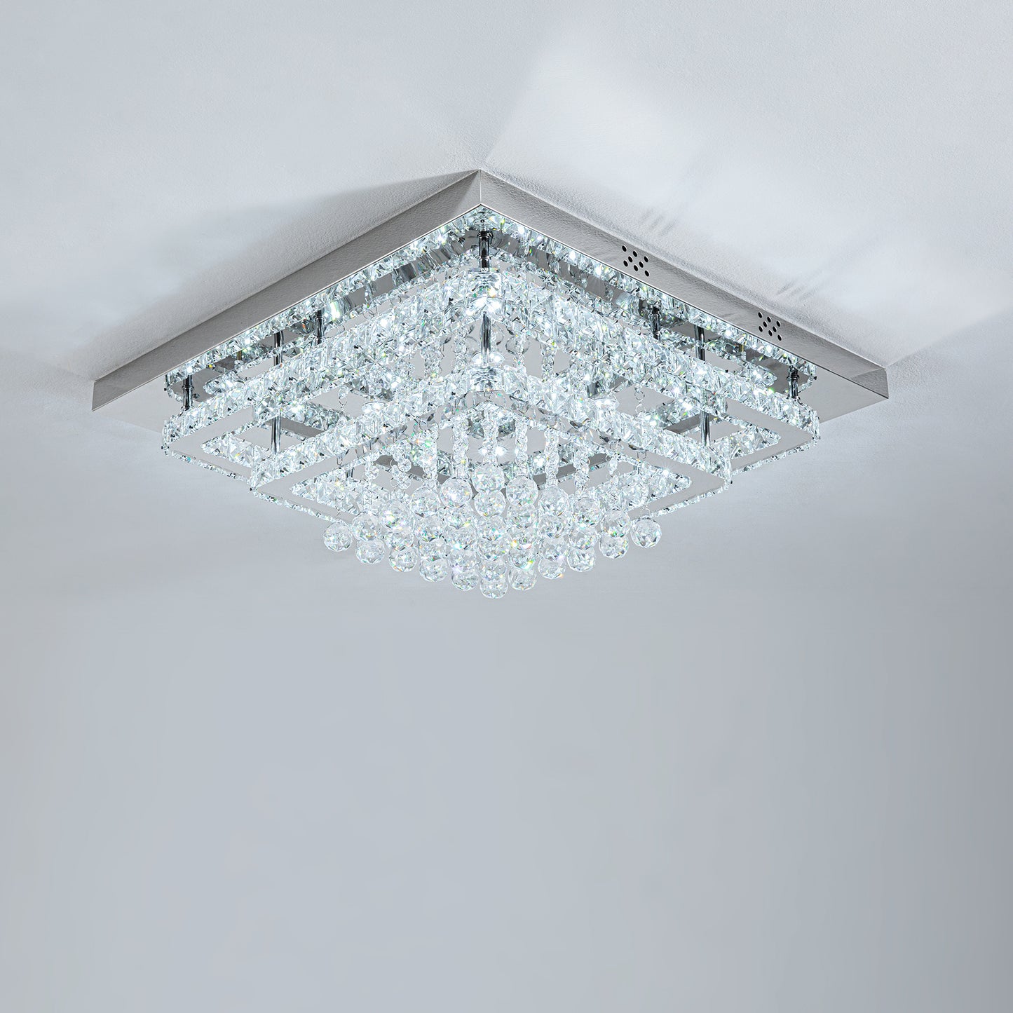 Modern Crystal LED Flush Mount Ceiling Light Fixture
