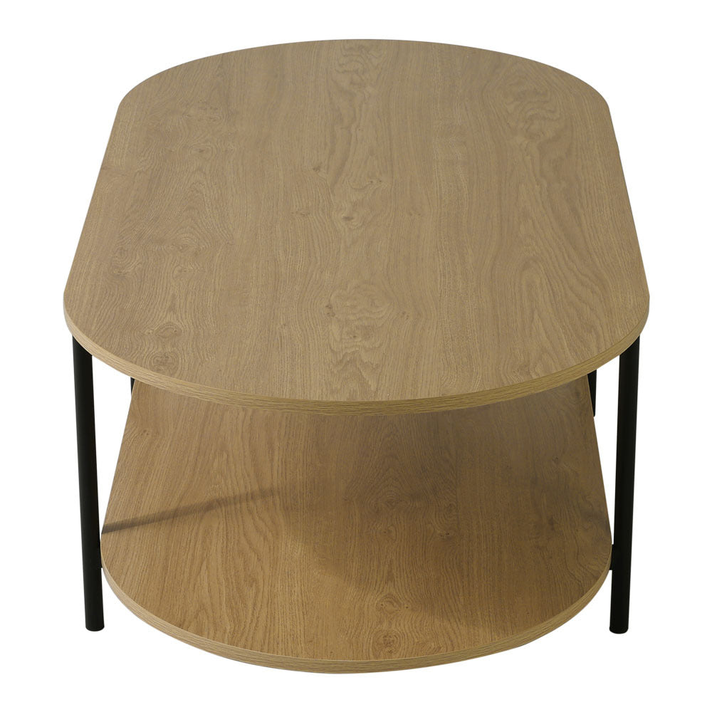 Double-Tier Oval Shape Coutertop Coffee Table