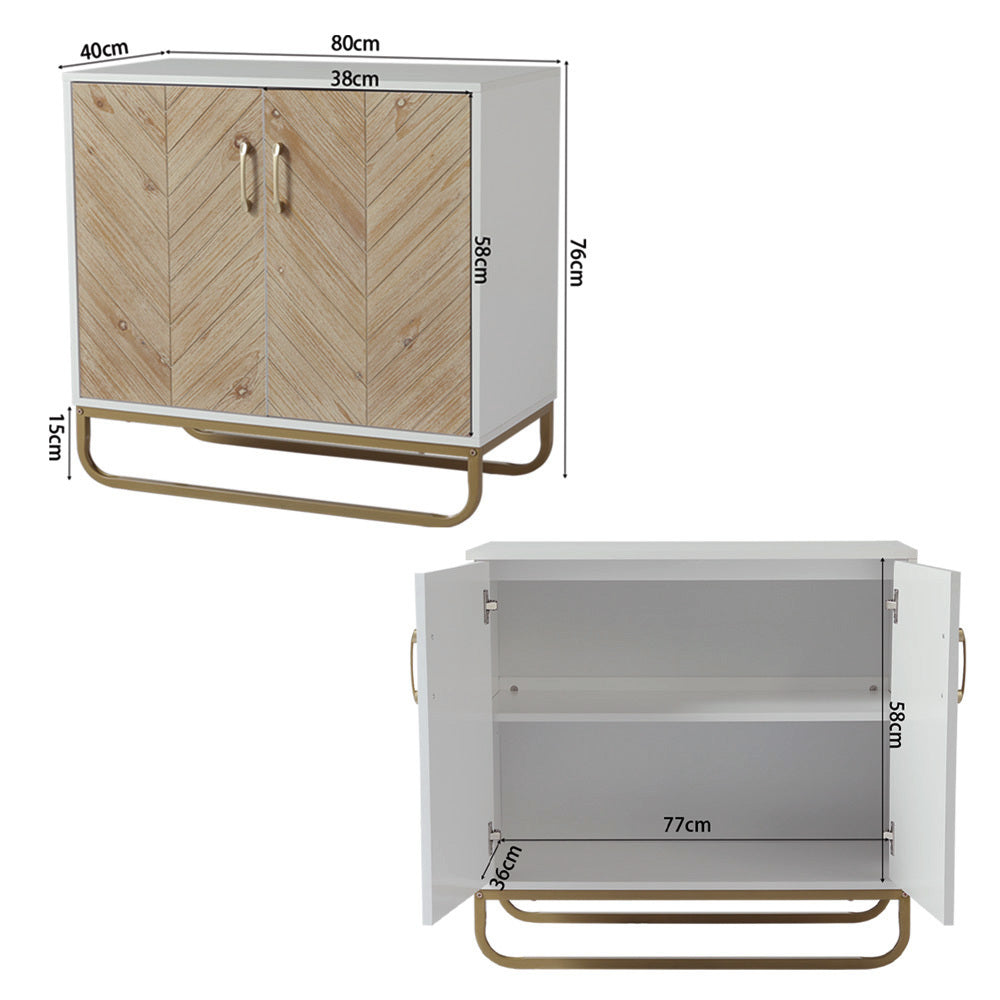 Modern Wooden Dual-Door Side Cabinet