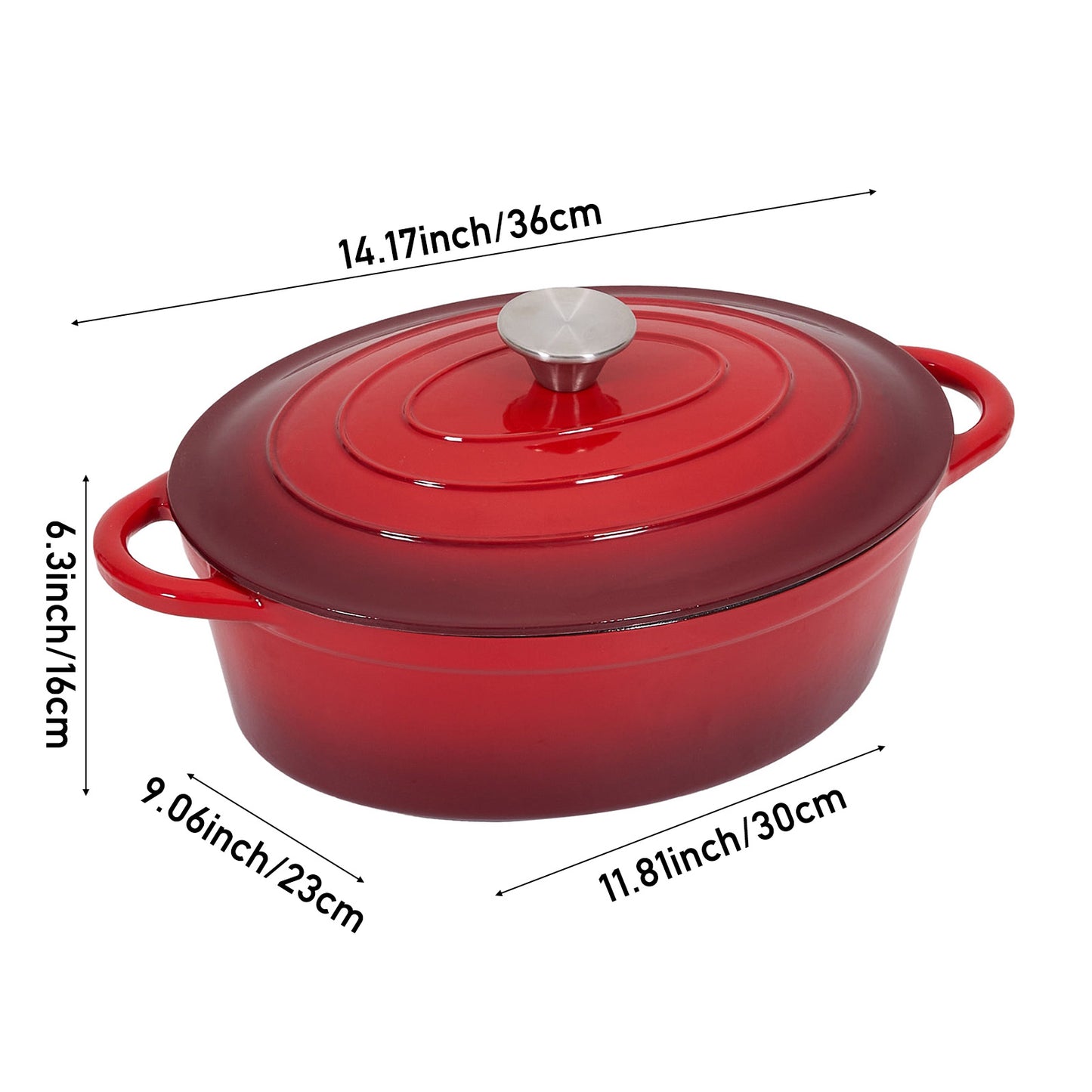 Enamelled Cast Iron Dutch Oven Pot for Bread Baking