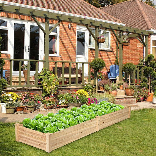Wooden Herb Planter Raised Bed Container Garden Plant Stand Bed Gardening Tools Garden Sanctuary