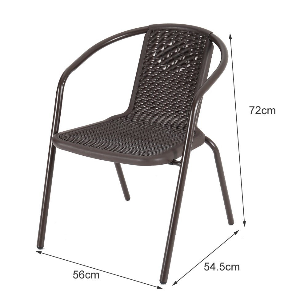 Garden Ripple Round Table With Umbrella Hole Or 4/6 Stacking Chairs GARDEN DINING SETS