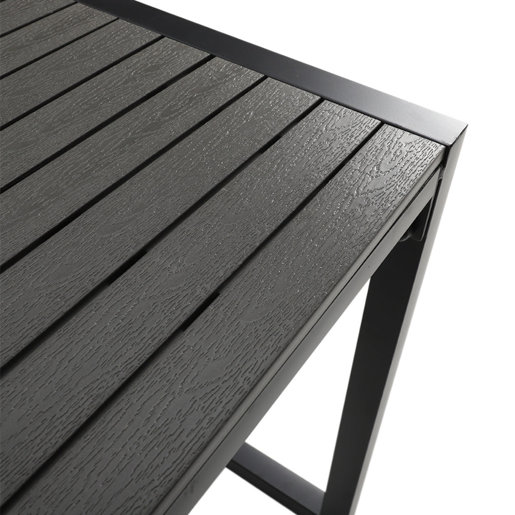 6 - Person 150cm Long Iron Outdoor Dining Set Garden Table and Bench Outdoor Seating