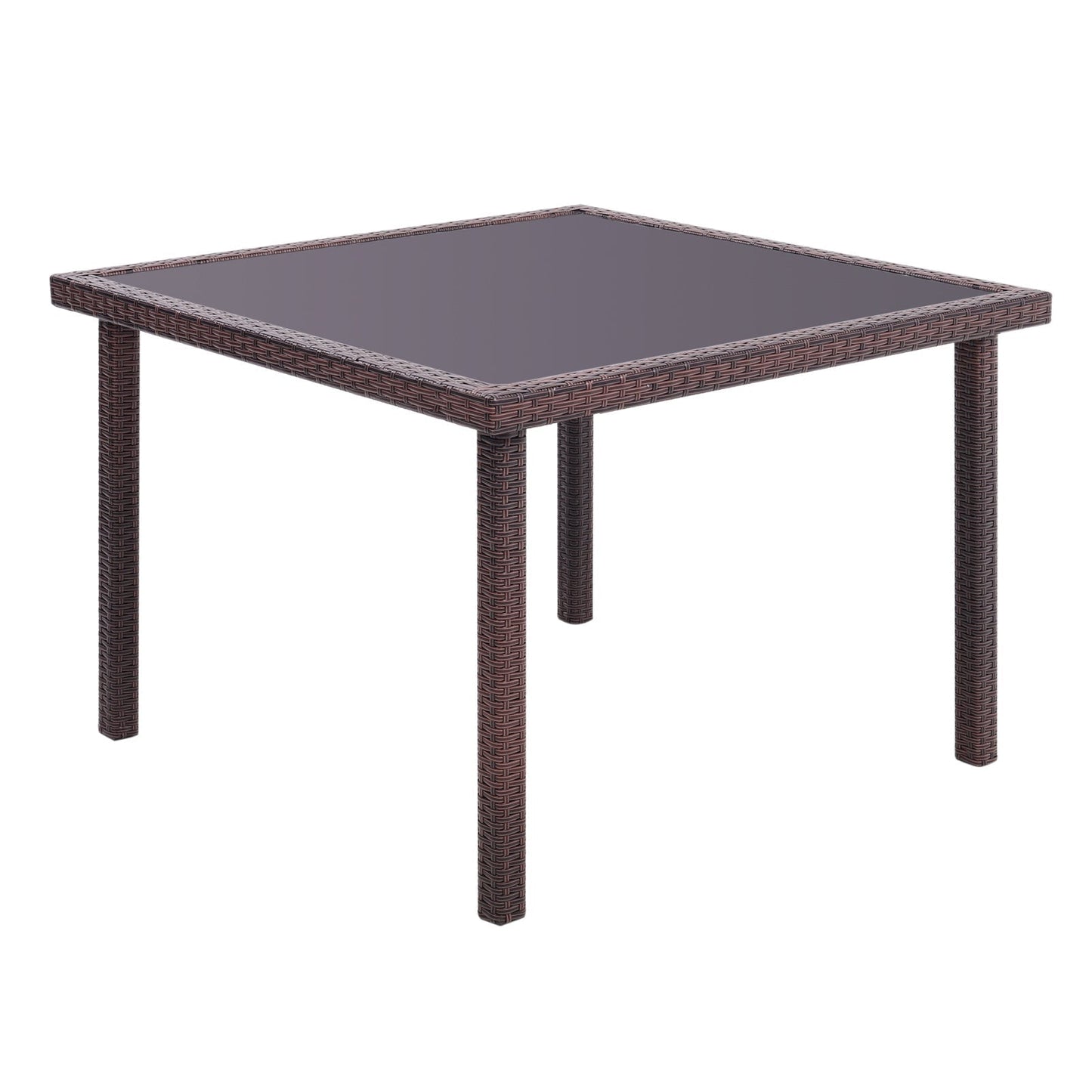 Garden Table Dining Patio Outdoor Table Black/Brown Garden Dining Table