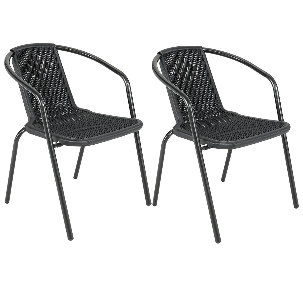 Garden Ripple Round Table With Umbrella Hole Or 2/4/6 Stacking Chairs Garden Dining Sets