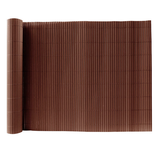 Brown Privacy Fence PVC Bamboo Outdoor Garden Balcony Screen Garden Fences