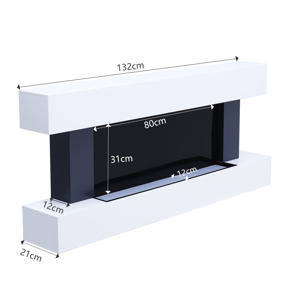 Contemporary Wall Mounted/Freestanding Fireplace Mantel