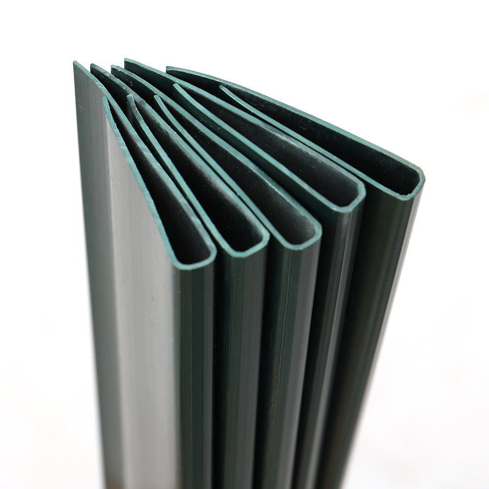 Garden Screening Strips PVC Fence Clamp Rails Double Side Privacy Panel Roll Fixing Clips Garden Fences Green 5pcs (1m/pcs)