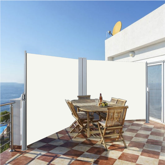 Retractable Double Side Awning - White Awnings