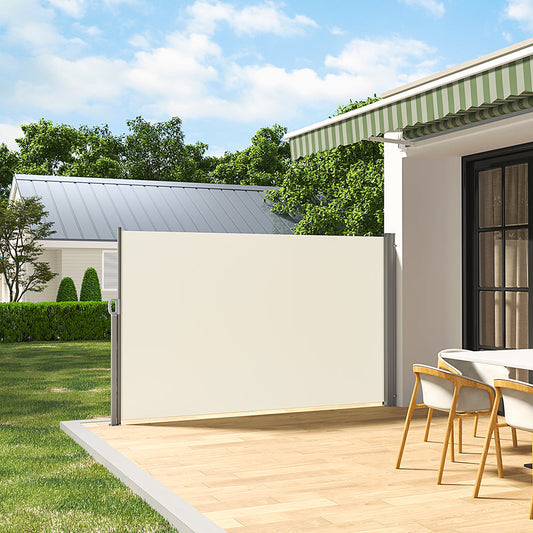 Retractable Single Side Awning - White Awnings   W 300 x H 180 cm