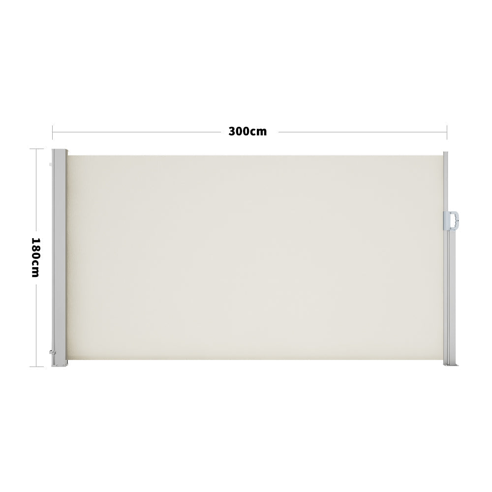 Retractable Single Side Awning - White Awnings