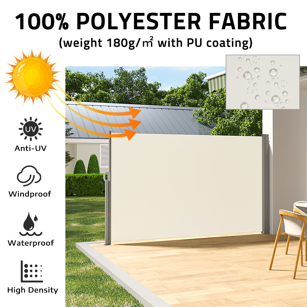 Retractable Single Side Awning - White Awnings