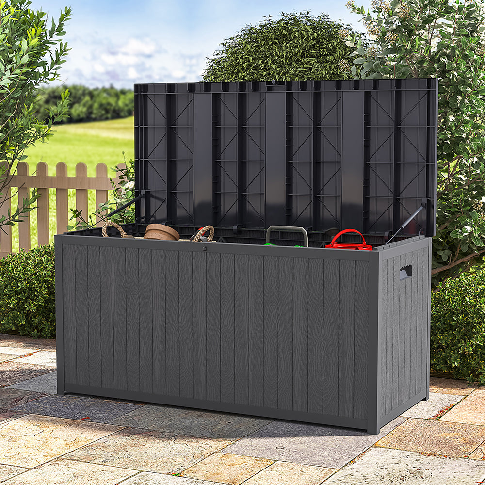 430L Grey Lockable Waterproof Garden Storage Box