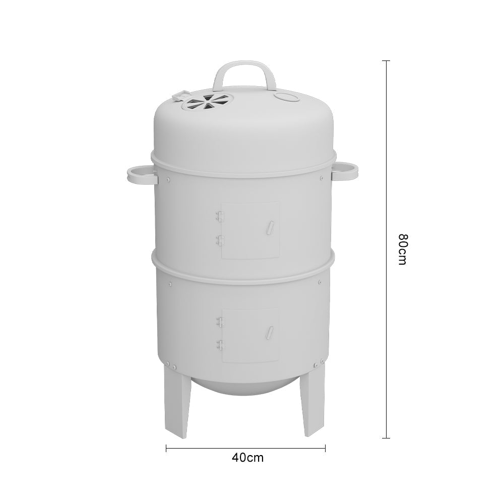 3 in 1 BBQ Charcoal Grill 3 Tier Smoker Garden BBQ Grill