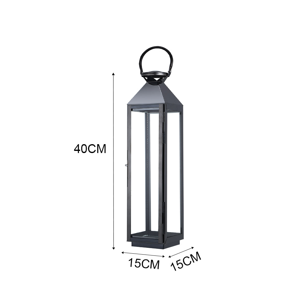 Black Stainless Steel Candle Lanterns