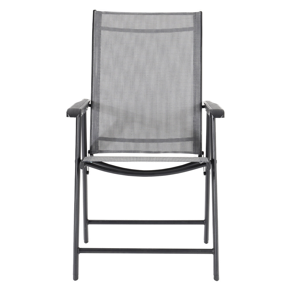 Garden Rectangular Ripple Glass Table with/without Folding Chairs Garden Dining Sets