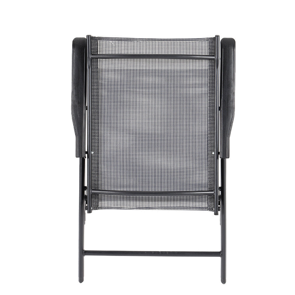 Garden Rectangular Ripple Glass Table with/without Folding Chairs Garden Dining Sets