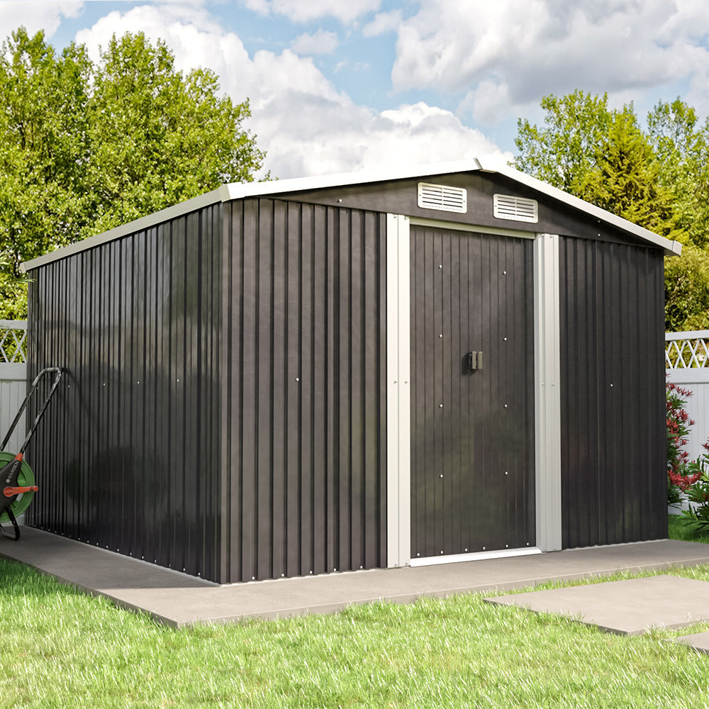 Garden Steel Shed with Gabled Roof Top Garden storage Garden Sanctuary
