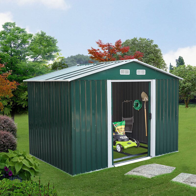 Garden Steel Shed with Gabled Roof Top Garden storage Garden Sanctuary