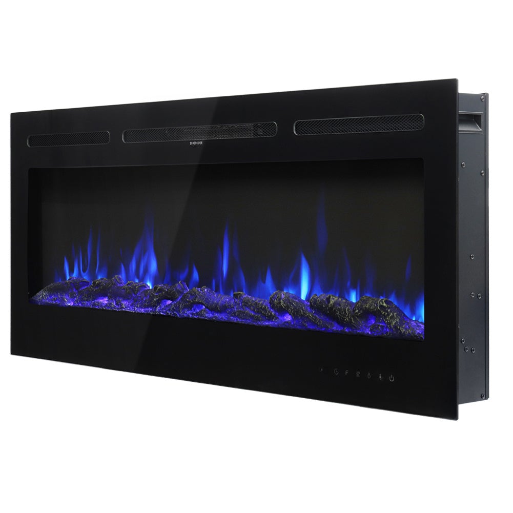 50\60 Inch Recessed/Wall Mounted Electric Fireplace with Remote