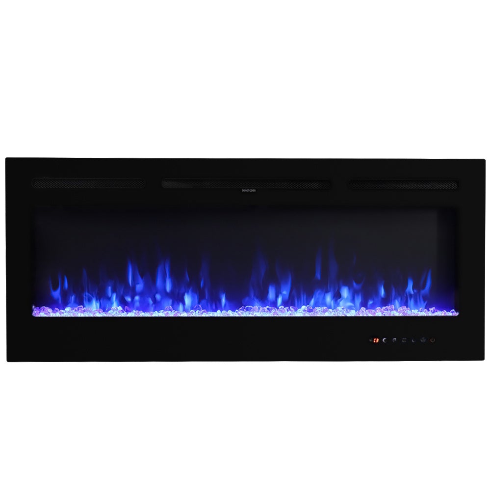 50\60 Inch Recessed/Wall Mounted Electric Fireplace with Remote