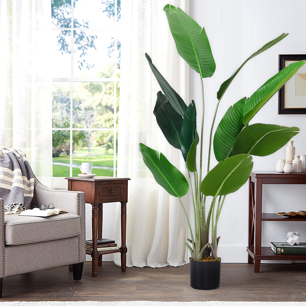 Artificial Banana Leaf Tree Faux Large Plants in Pot Plants 1.6 M