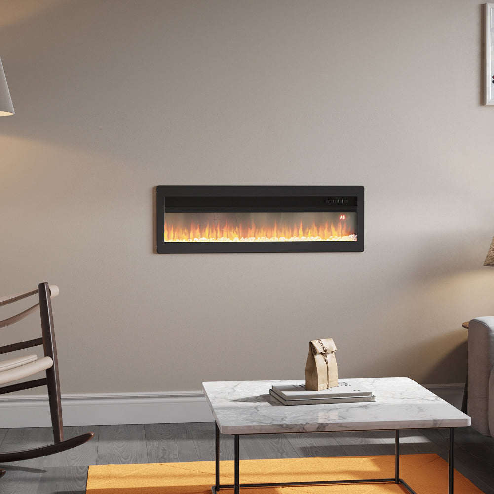 40/50/60/70 Inch Electric Fireplace with 9 Flame Colour and Remote Control