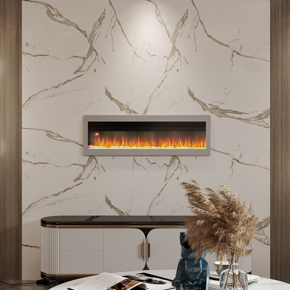 40/50/60/70 Inch Electric Fireplace with 9 Flame Colour and Remote Control