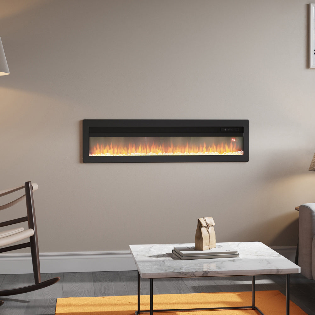 40/50/60/70 Inch Electric Fireplace with 9 Flame Colour and Remote Control