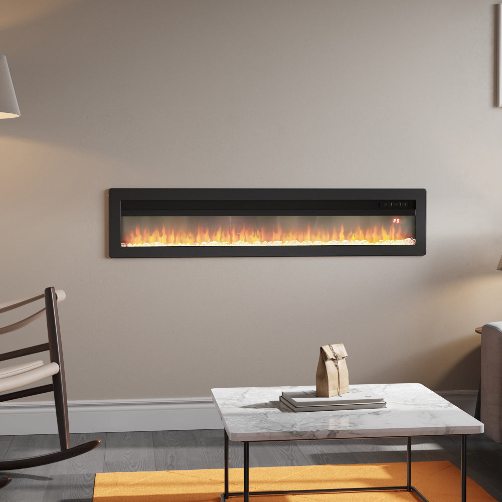 40/50/60/70 Inch Electric Fireplace with 9 Flame Colour and Remote Control