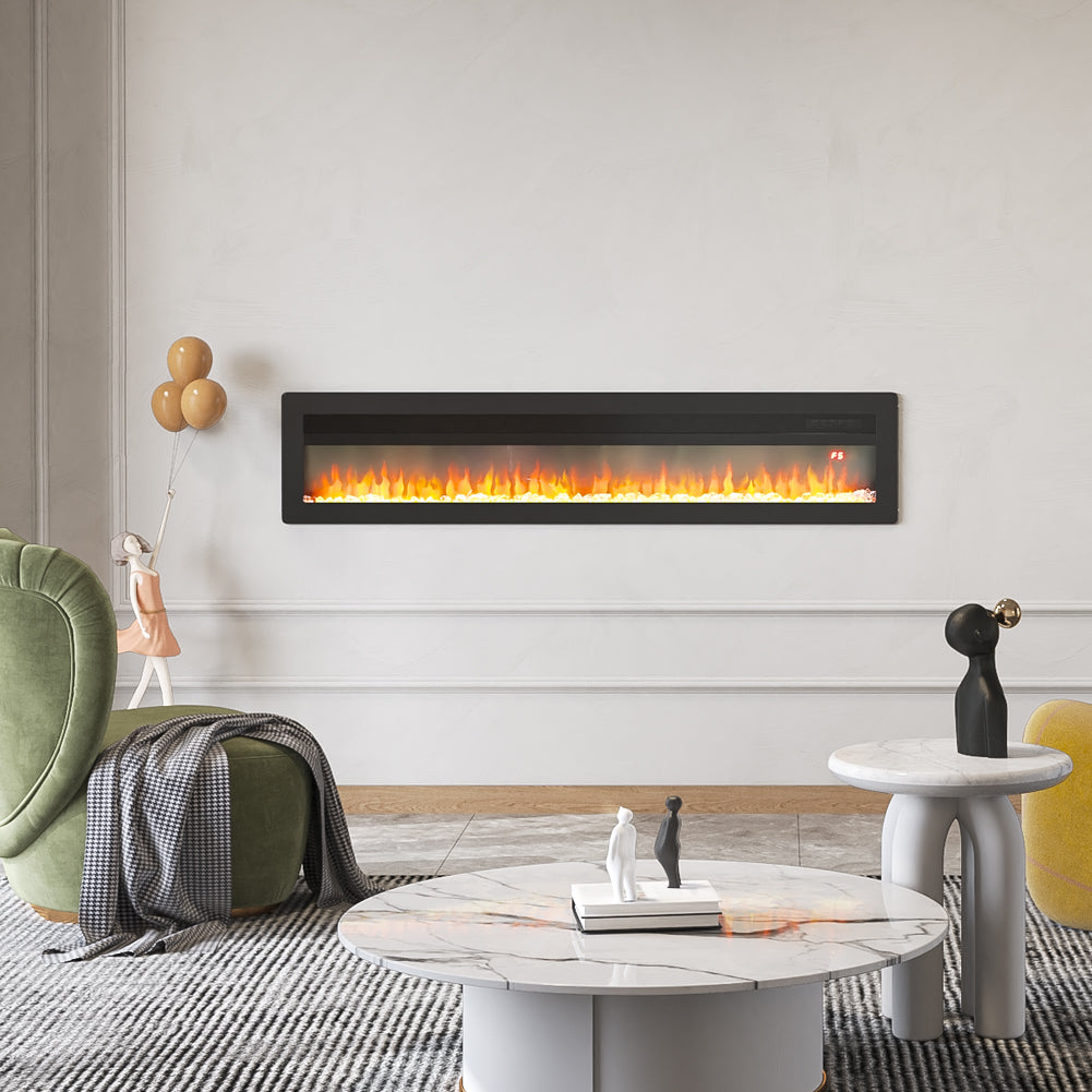 40/50/60/70 Inch Electric Fireplace with 9 Flame Colour and Remote Control