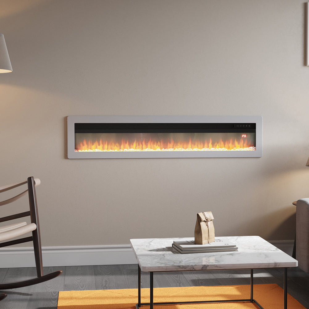 40/50/60/70 Inch Electric Fireplace with 9 Flame Colour and Remote Control
