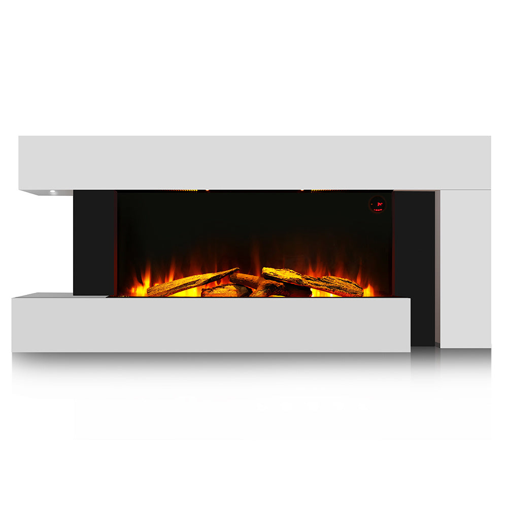 52 Inch C-Frame Freestanding Fireplace Suite