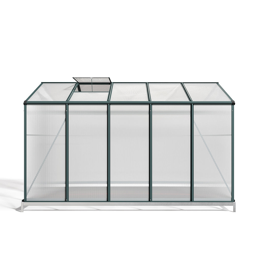 10' x 6' ft Garden Hobby Greenhouse Green Framed with 2 Vents Garden Storages & Greenhouses Garden Sanctuary