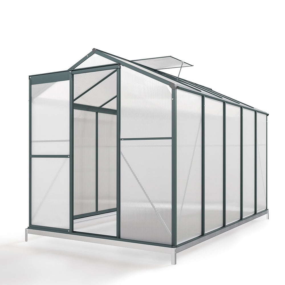 10' x 6' ft Garden Hobby Greenhouse Green Framed with 2 Vents Garden Storages & Greenhouses Garden Sanctuary