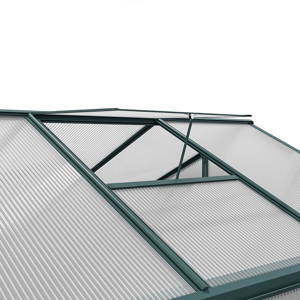 6' x 6' ft Garden Hobby Greenhouse Green Framed with Vent Garden Storages & Greenhouses Garden Sanctuary