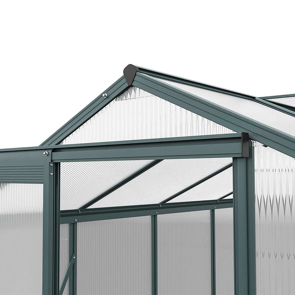10' x 6' ft Garden Hobby Greenhouse Green Framed with 2 Vents Garden Storages & Greenhouses Garden Sanctuary