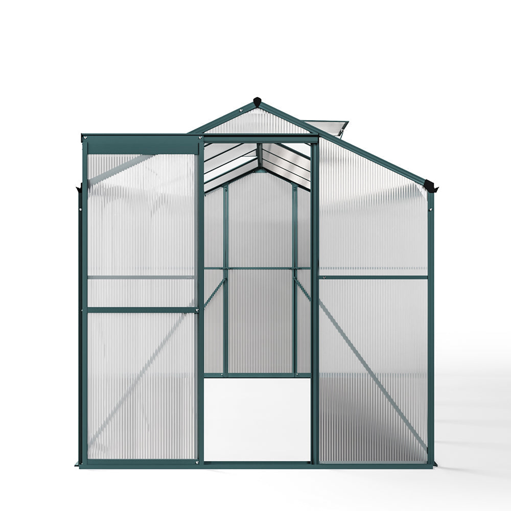 10' x 6' ft Garden Hobby Greenhouse Green Framed with 2 Vents Garden Storages & Greenhouses Garden Sanctuary
