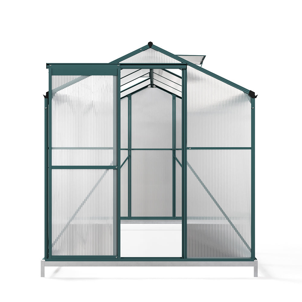 8' x 6' ft Garden Hobby Greenhouse Green Framed with Vent Garden Storages & Greenhouses Garden Sanctuary