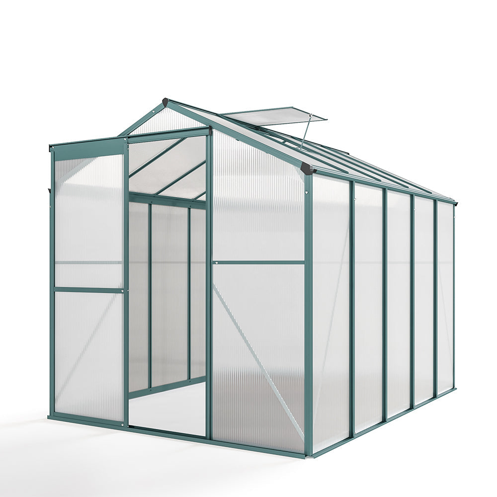 8' x 6' ft Garden Hobby Greenhouse Green Framed with Vent Garden Storages & Greenhouses Garden Sanctuary