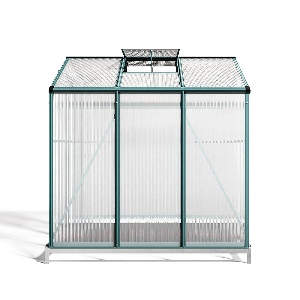 6' x 6' ft Garden Hobby Greenhouse Green Framed with Vent Garden Storages & Greenhouses Garden Sanctuary