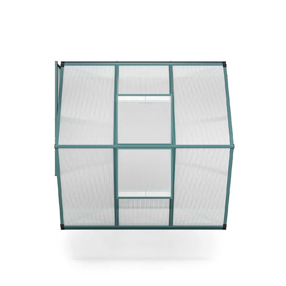 6' x 6' ft Garden Hobby Greenhouse Green Framed with Vent Garden Storages & Greenhouses Garden Sanctuary