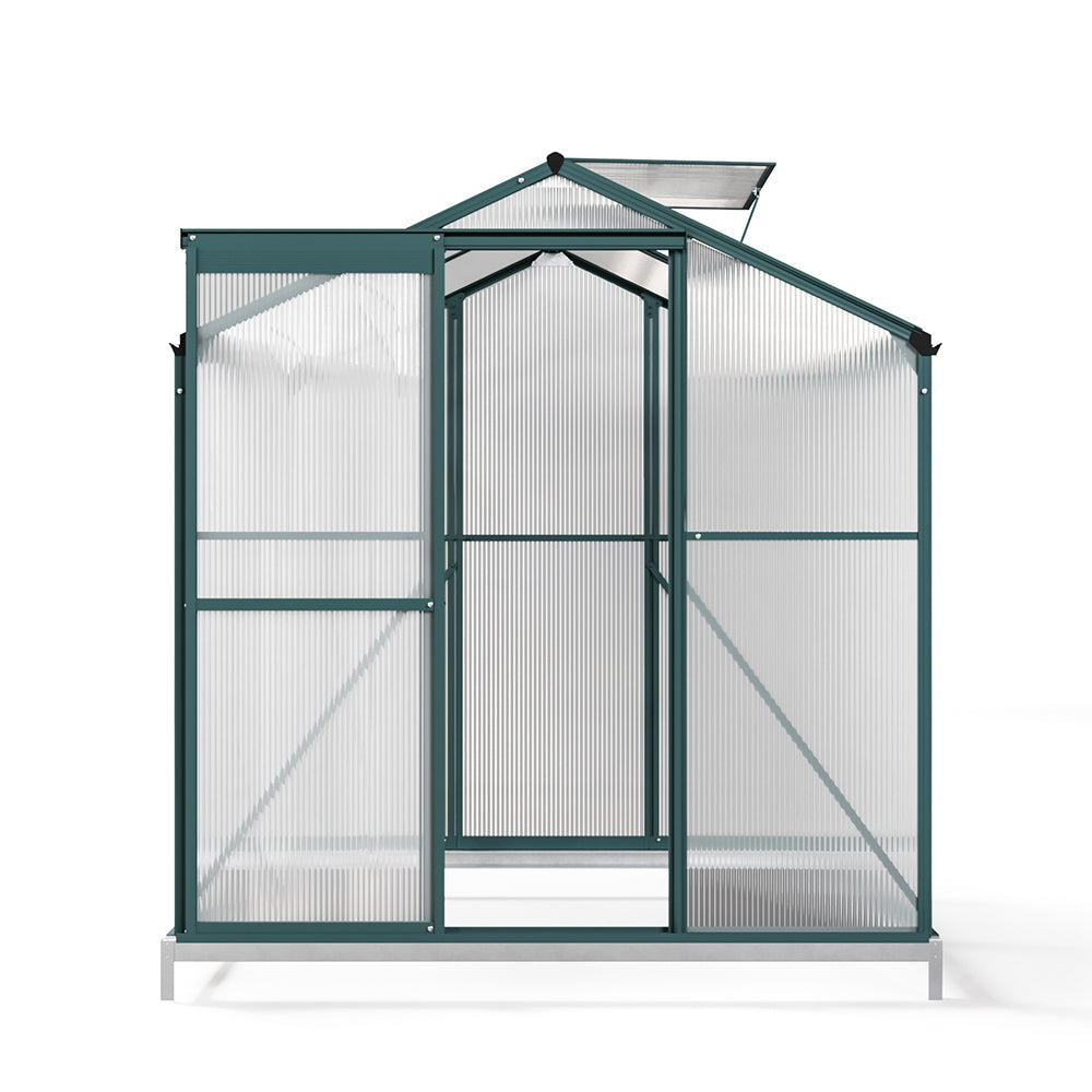 4' x 6' ft Garden Hobby Greenhouse Green Framed with Vent Garden Storages & Greenhouses Garden Sanctuary