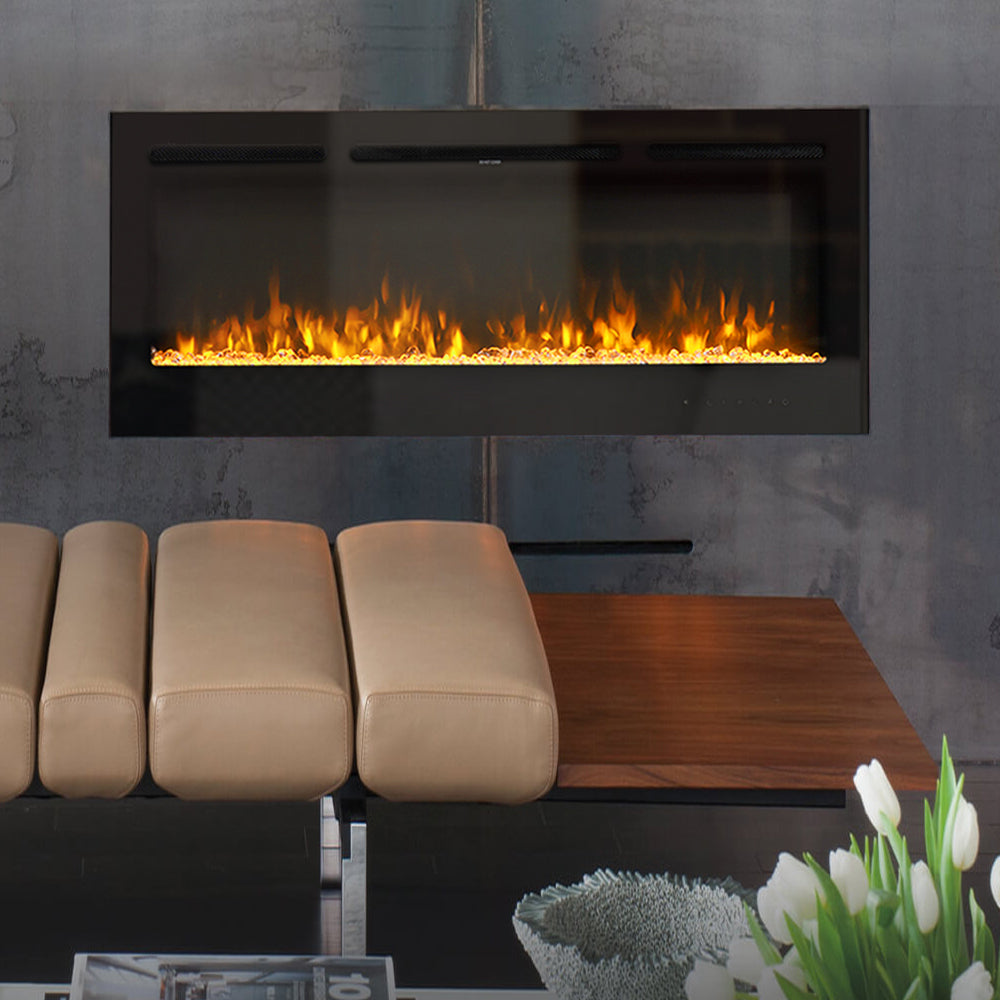 70/80 Inch Wall Mounted/Insert Electric Fireplace with 9 Colours Settings